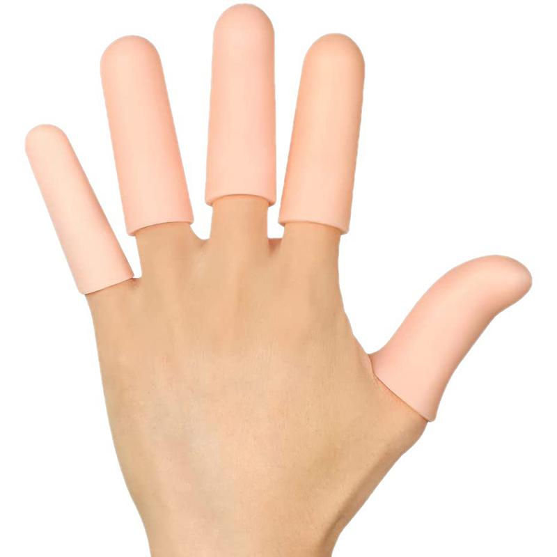 10Pcs Cooking Kitchen Tools Silicone Gel Tube Finger Protector Anti-Cut Heat Resistant Finger Sleeves