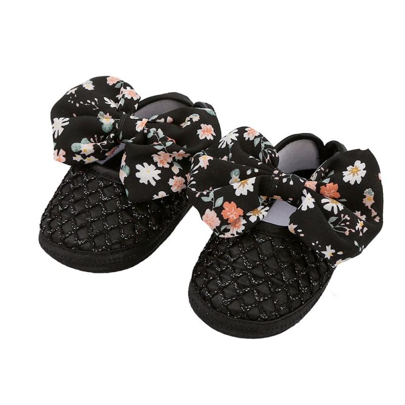 

Младенческая детская обувь для первых ходунков, нескользящая обувь принцессы с бантом 11