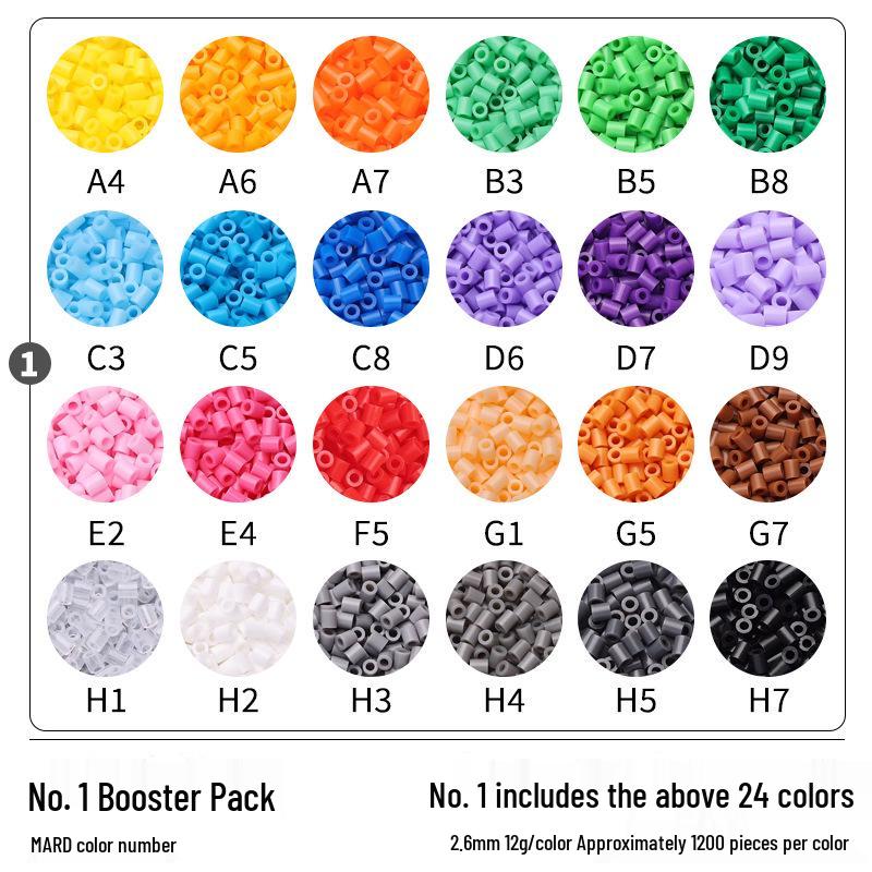 Набор бисера MARD Perler Beads из 265 цветов: Полный набор для творчества с бусинами-фигурами и контейнером для пополнения.