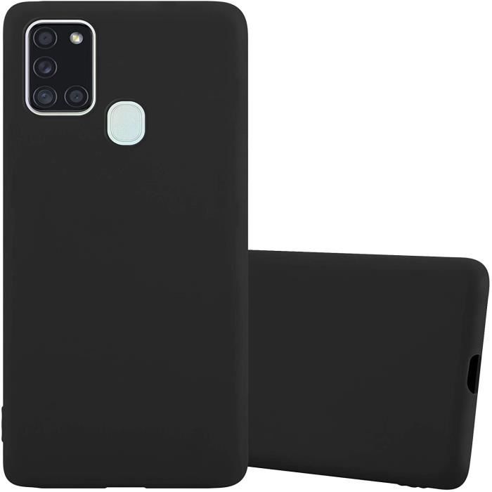 Verre trempé pour Samsung Galaxy A21S bords noirs et coque de protection souple Noir avec Stylet Toproduits®