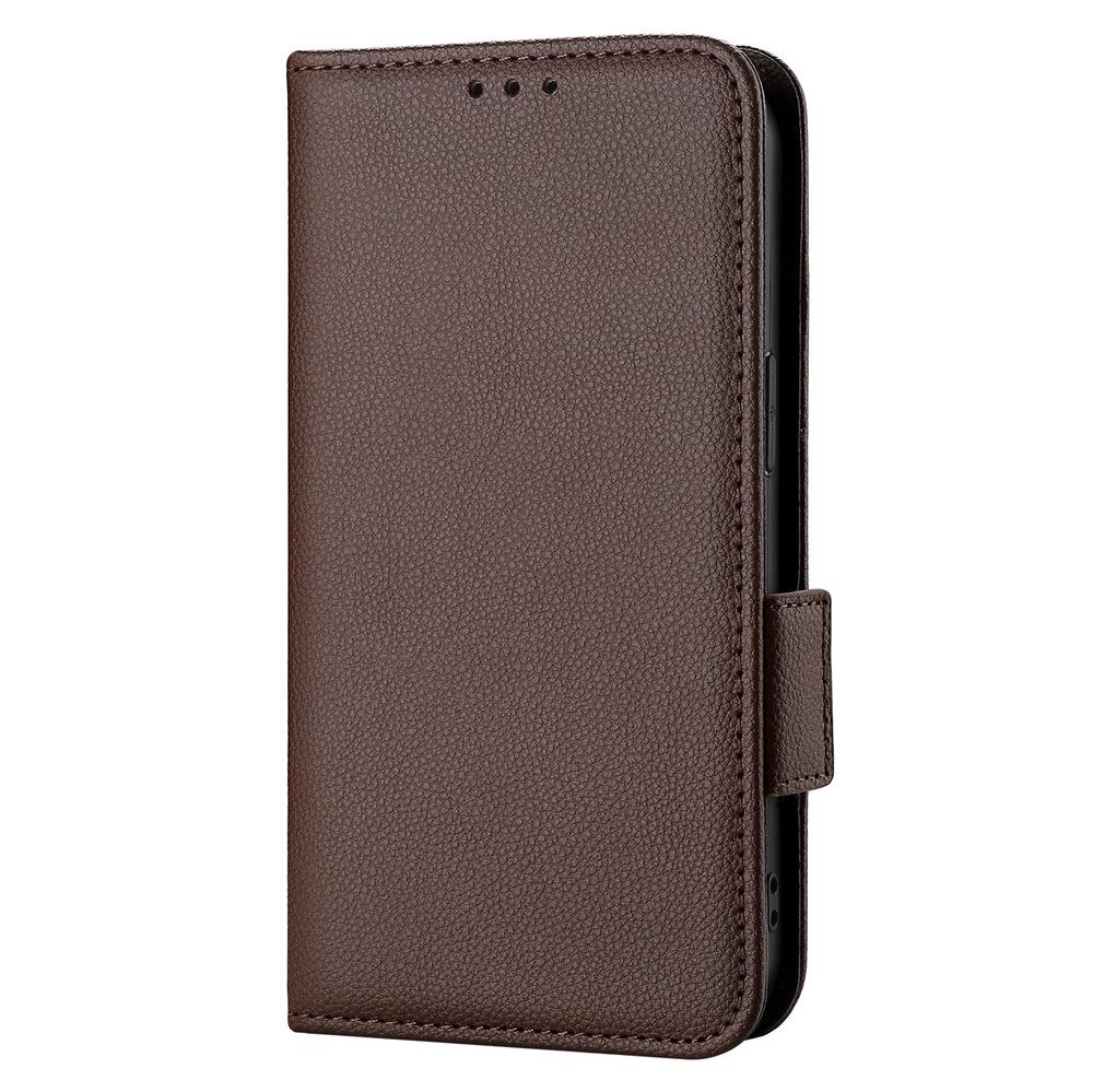 Xiaomi 13 Ultra Leather Flip Case with Card Holder - Lychee Pattern Protective Cover