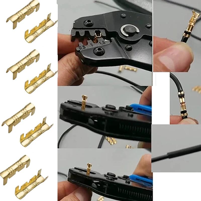 30/100pcs 453u Type 0.3-1.5mm2 Terminal Connector Dual Interface Terminal Electronic High Precision Yellow Copper