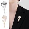 Stable Brooch Women Sparkling Rhinestone Inlaid Common Callalily Shape Anti-Exposure