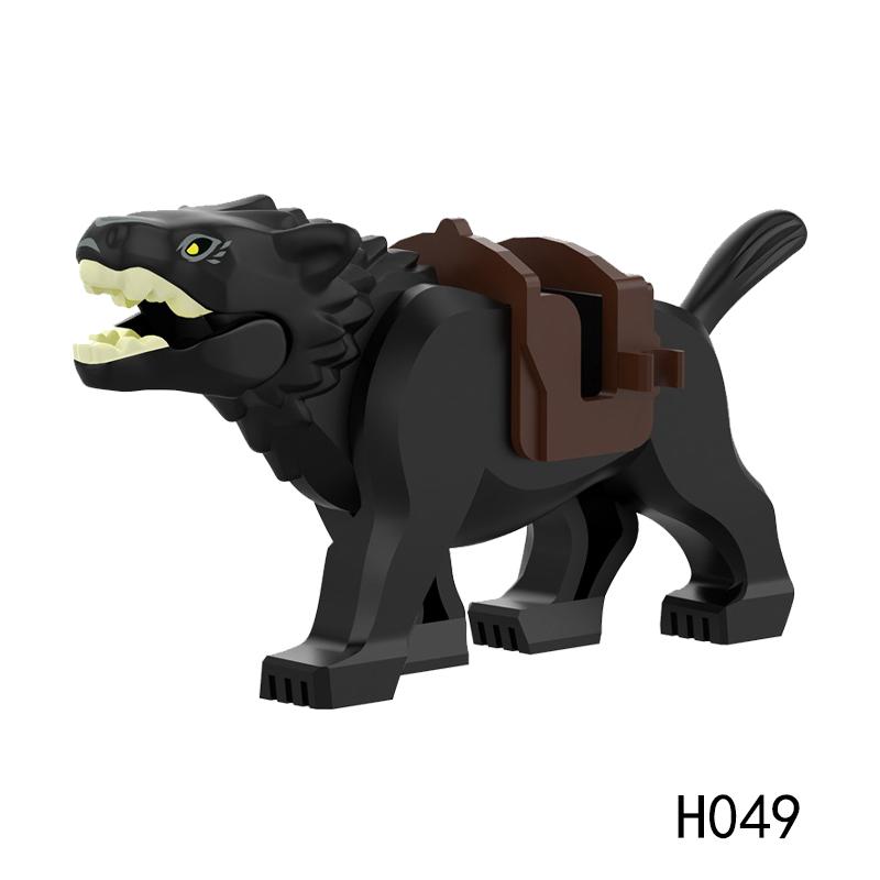 Magic Movies Medieval Animal Figure Building Blocks Dragon Elk Wild Boar Bighorn Sheep Dog Mini Model Bricks Toys DIY Kids Gifts
