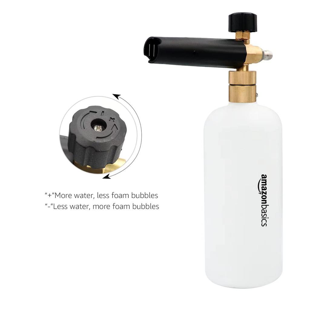 Amazon Basics Foam Cannon with 0.6cm Quick Connector for Pressure Washers, 1L