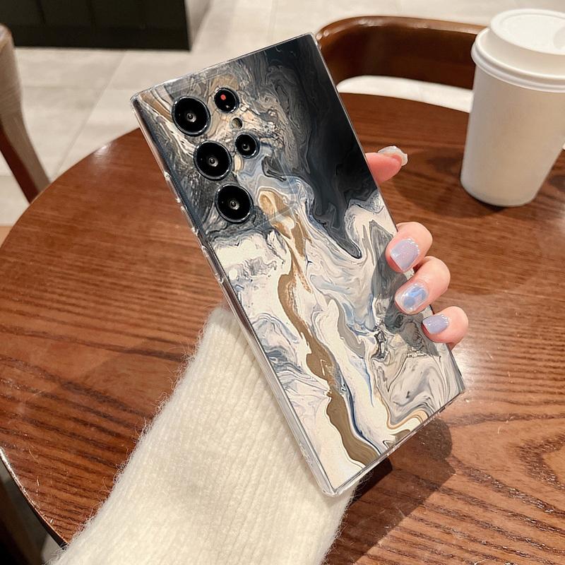 Sandstone Marble Pattern Phone Case For Samsung Galaxy S26 S25 S24 S23 Ultra S22 Plus S24 S21 FE S25 Edge Clear TPU Soft Cover