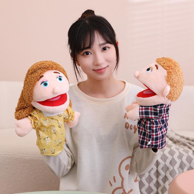 Movable Mouth Plush Hand Puppet for Kids' Performance