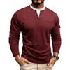 Shoulder Sleeves Men'S Long Sleeved Patchwork T-Shirt Casual Top