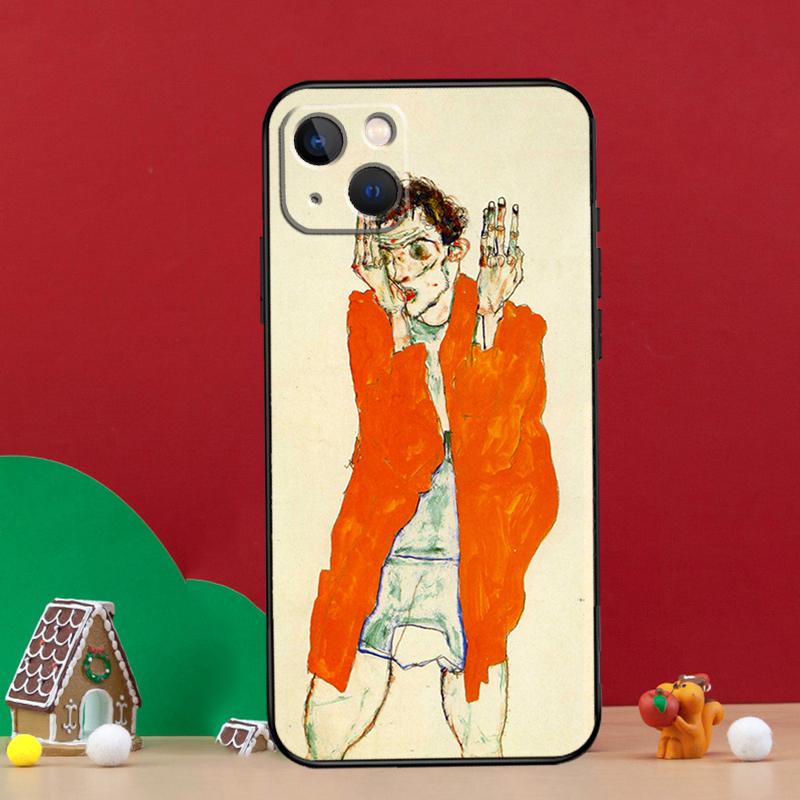 Egon Schiele Phone Case For iPhone 15 13 11 12 14 Pro Max XS Plus X XR 12 13 Mini Soft Cover
