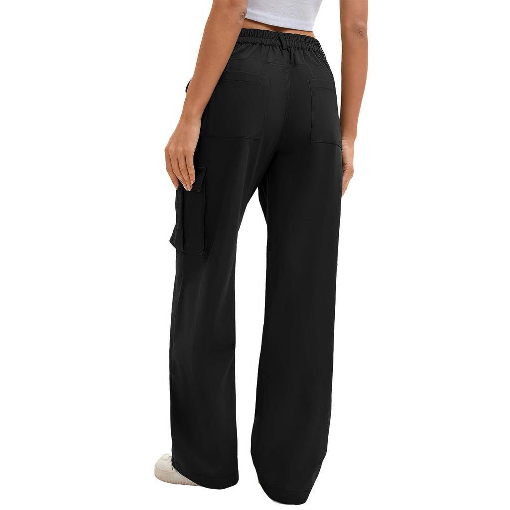 Cargo Pants For Women High Waisted Wide Leg Casual Pants Streetwear Trousers With  Pockets