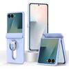 Suitable for Samsung ZFlip 20% Off Foldable Phone Case Flip7 with Ring Stand, Card Slot, Protective Cover, Matte Transparent 6