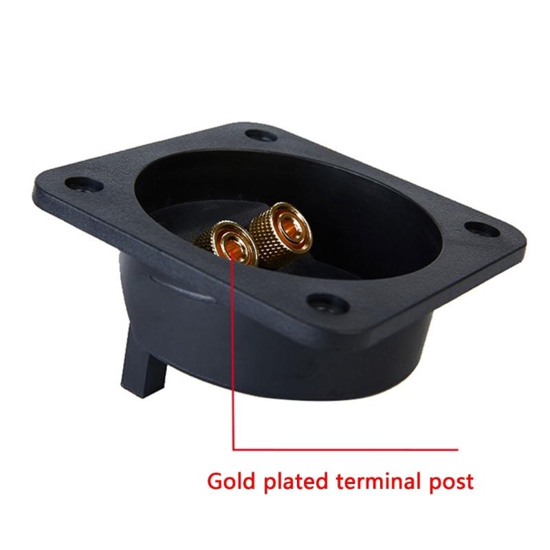 Two Binding Post Terminals Box For Subwoofer And Speaker Connection With Gold Plateds Contacts And AntiVibration Base
