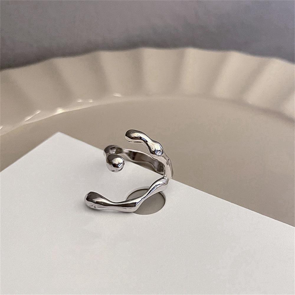 Pearl open ring female ins wind cold wind design sense French ring tide