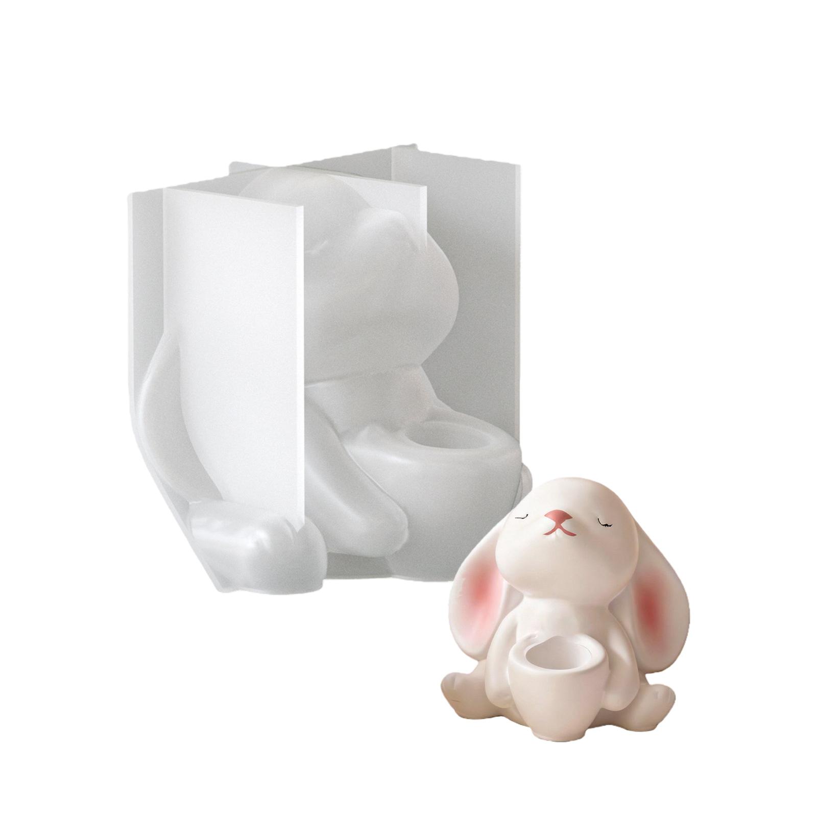 

Adorable Rabbit Hugging Vase Silicone Mold Handmade Jewelry Making Supplies Suitable For DIY Jewelry And Gifts
