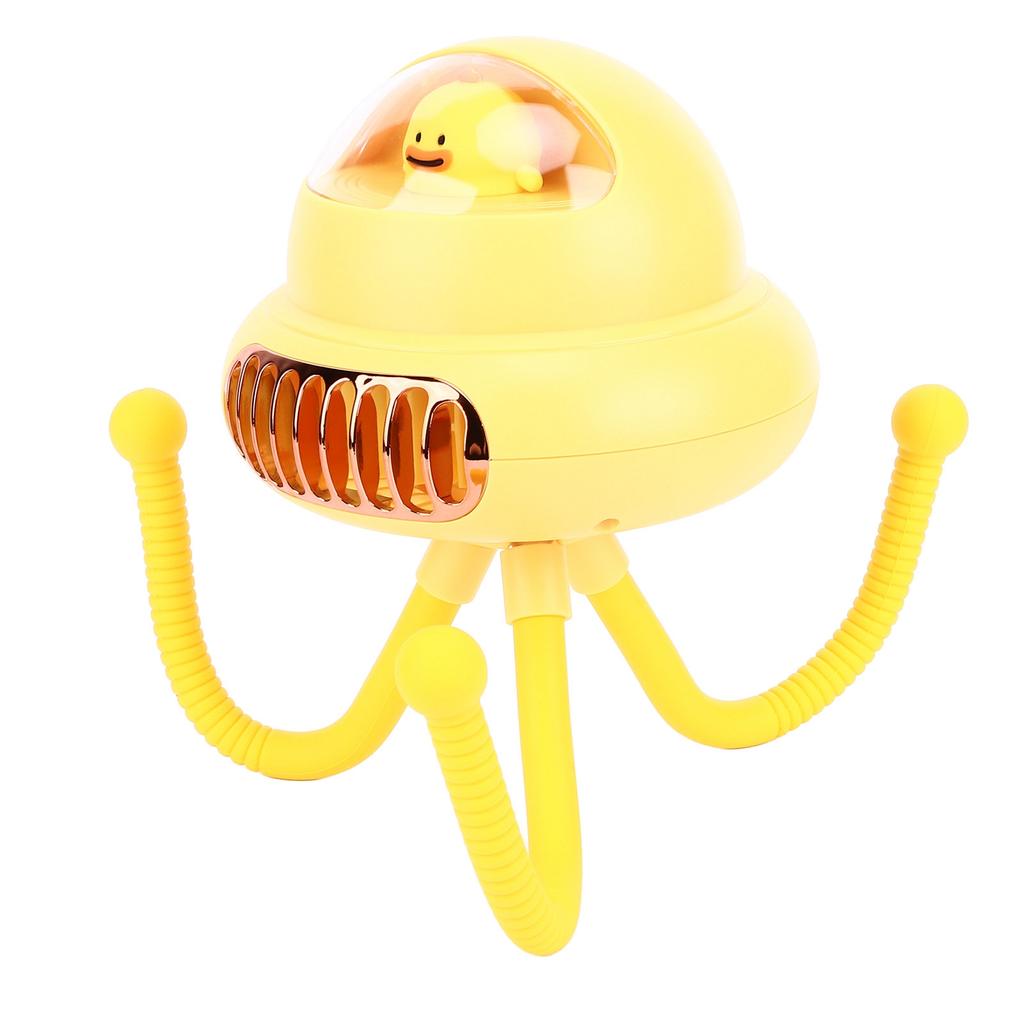 Stroller Fan Bendable Octopus Legs Space Capsule Leafless Fan Multifunctional Portable 3 Speed
