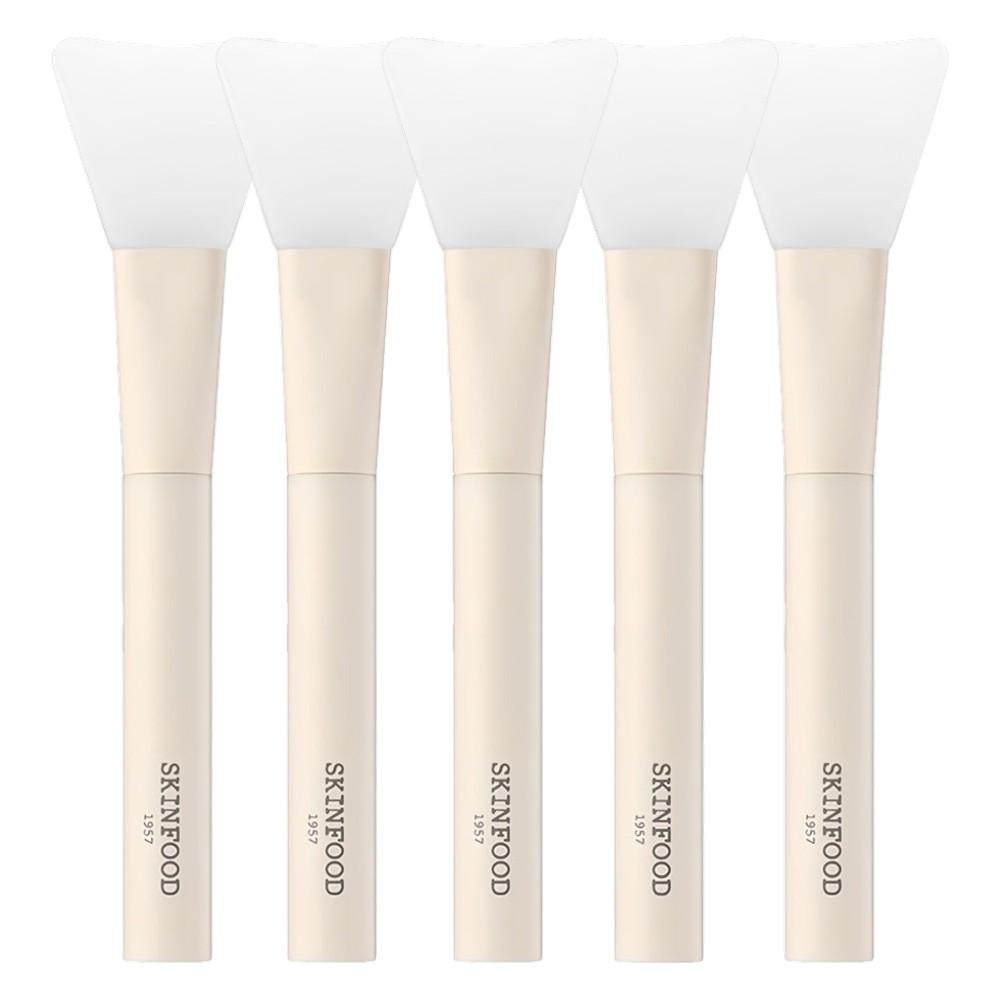 

SKINFOOD Wash Off Silicone Brush (5-Pack) - Hygienic Mask Applicator for Even Coverage - Reusable Face Mask Tool Bundle
