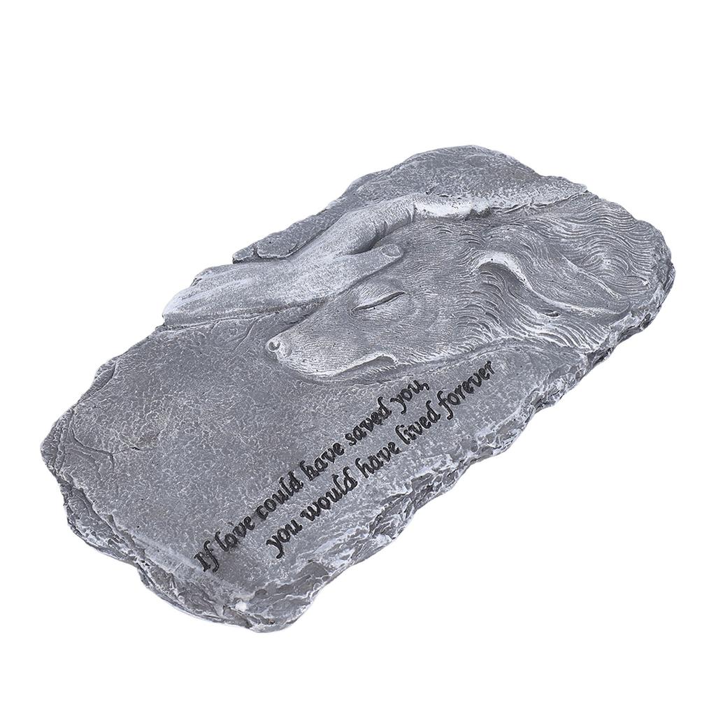 Pet Memorial Stone Garden Memorial Tombstone Resin Dog Cat Gravestone for Lawn Decoration