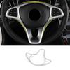 Interior Cover Steering Wheel Trim 1PC Fit For Benz GLA CLA 2013- ABS Silver