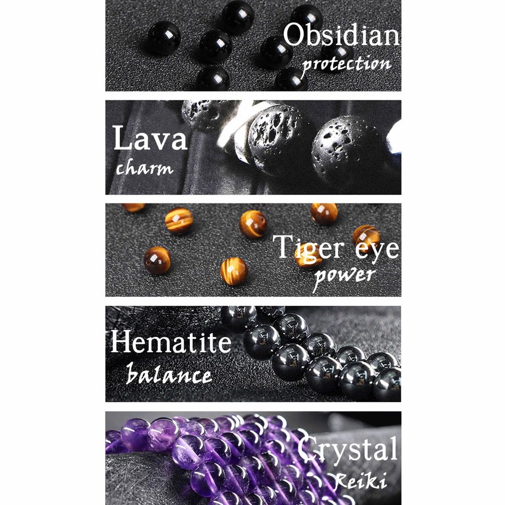 Brățară din piatră naturală autentică, apatit, lapis lazuli, agat, cristal, ochi de tigru, margele de înaltă calitate, brățară pentru bărbați, bijuterii, brățară