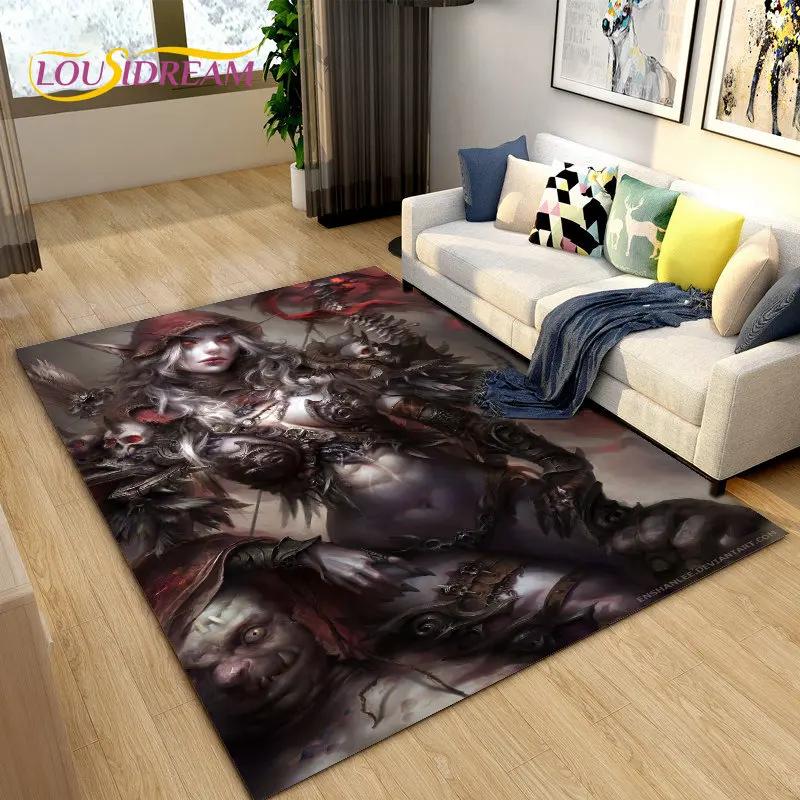 3D WOW, World of Warcraft Spielbereich-Teppich, groß, Teppich für Wohnzimmer, Schlafzimmer, Sofa, Fußmatte, Dekoration, rutschfeste Bodenmatte für Kinder