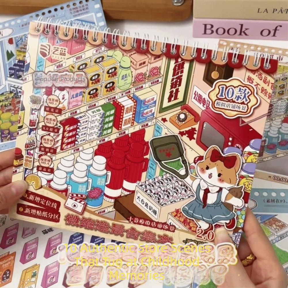 3D Cut Store Code Goods Sticker Kawaii Miniature Scene Sticker DIY Sticker Book  Home Furnishings