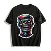Cool Zombie Head Print Street Style Loose Casual Short Sleeve T-Shirt Pure Cotton T-shirt