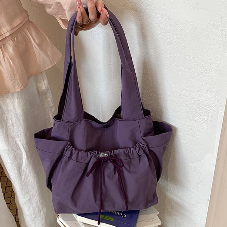 Kordelzug-Nylon-Tragetasche Damen-Umhängetasche