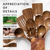 Wooden Spoons for Cooking, Nonstick Cooking Utensil Set with 10 Piece Acacia Wooden Spatulas and Spoons for Cooking, Terrific for Everyday Kitchen