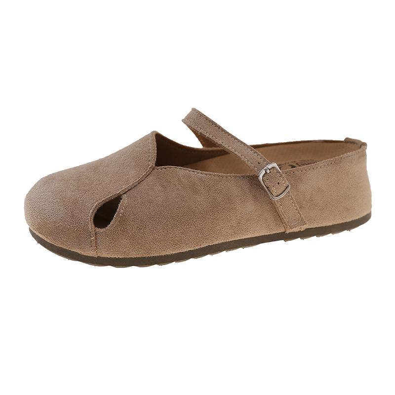 

Mary Jane French Slippers Women s 2025 New Round Head Soft Sole Versatile Retro Evening Wind Pedal Cool Slippers 40