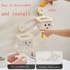 2 Cute Toothbrush Holders Household Wall-Mounted Punch-Free Suction Cup High-End Multi-Functional Transparent Storage Box