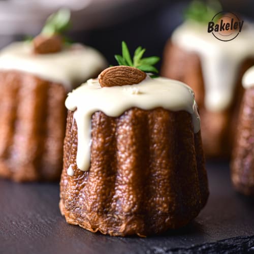 Bakeley 6-Piece Canel? Nonstick Cake Baking Mold (Champagne Gold)