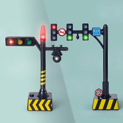 Mini Traffic Signal Light Toy Model Simulation Road Sign Scene Led Kid Traffic Safe Education Learning Toy Car Accessories