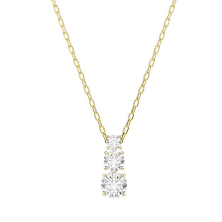 Swarovski Stilla Attract Series Square Zirconia Necklace Women necklace White 5723298