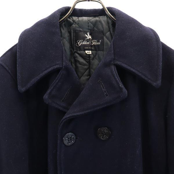 GOLDEN FLEECE Made in USA pea coat 40 Navy Men's Used