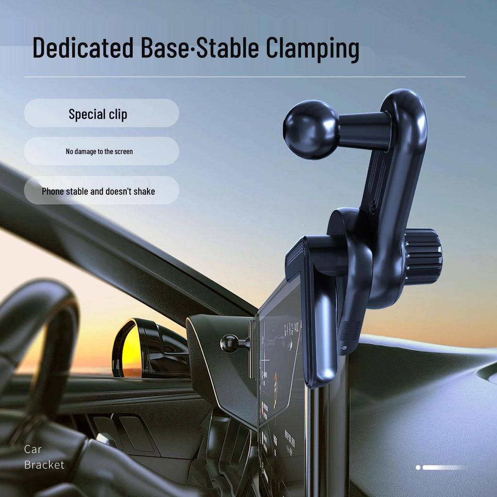 Magnetic Car Phone Mount with Adjustable Extension Arm for Center Console Display