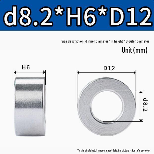M8M10 Aluminum Alloy Thickened Round Hollow Spacer Sleeve