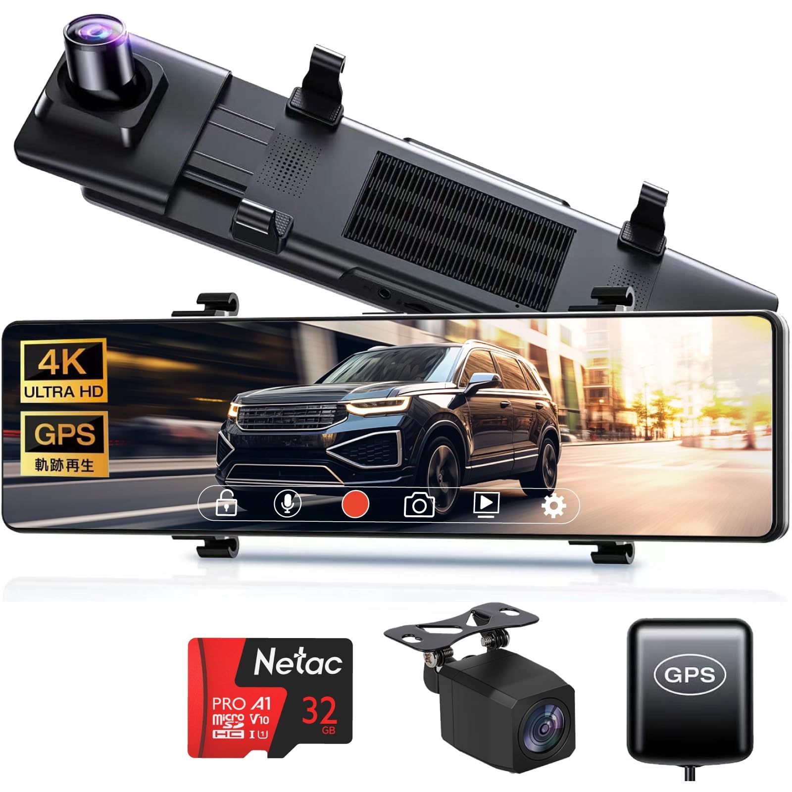 

Dash Cam Latest 4K Large Screen Touchscreen with Full HD 32GB Card Digital Simultaneous Front and Rear Rear Continuous Parking Impact Japanese Car