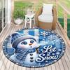 Cute Christmas Day Gift Bell Santa Claus Snowman Christmas Tree round rug Home Soft Decorative Anti slip Chair Mat Carpet Outdoor Floor Mat Carpet 33