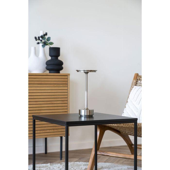 Lampe de table - EBUY24 - Lyneham - LED rechargeable - Aluminium - Argenté