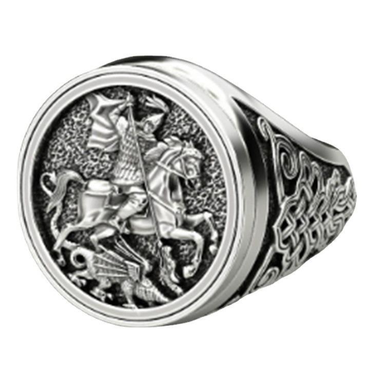 Multi-Color Personalized Horseback Riding Retro Ring Creative Single Product Creative Beauty