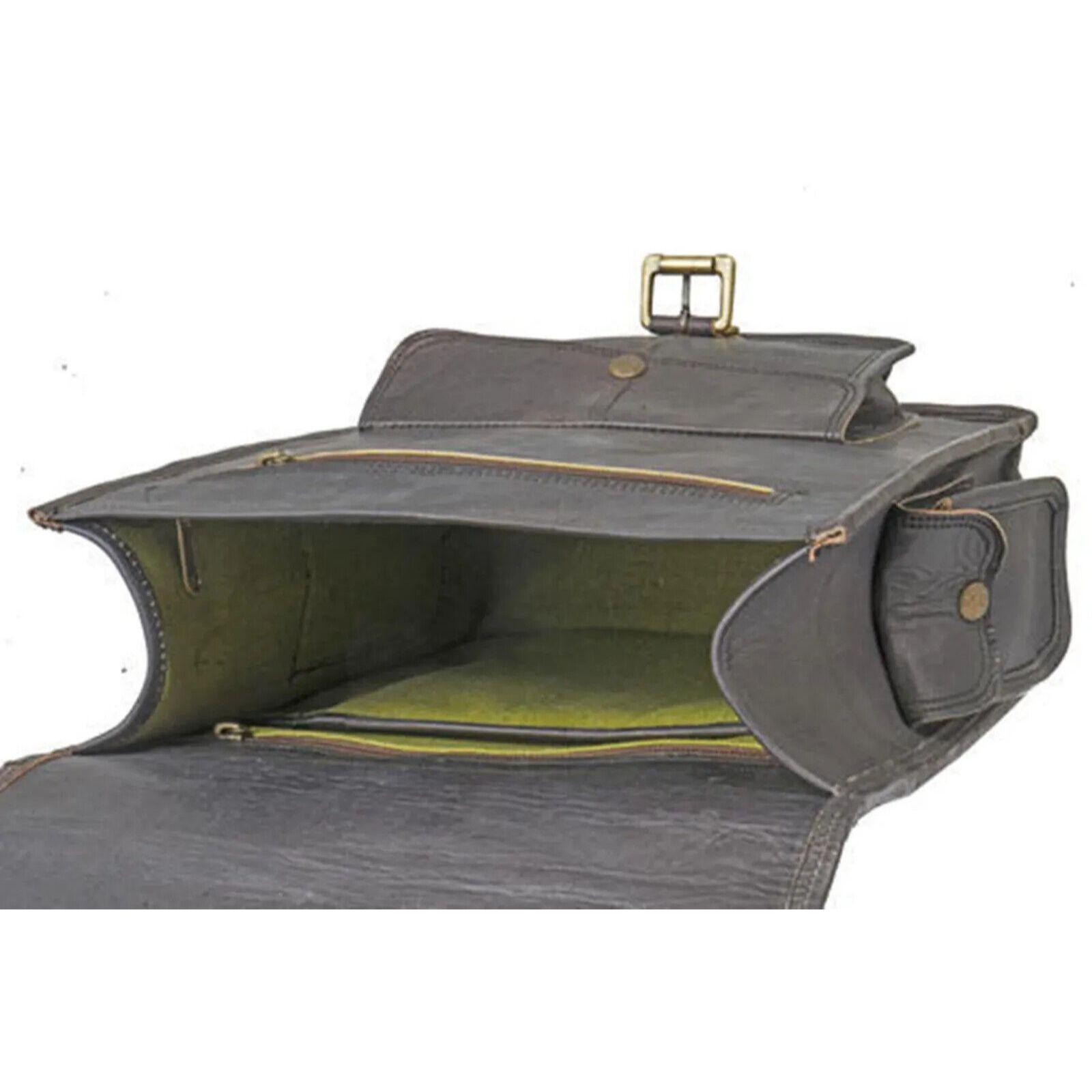 Рюкзак мужской Сумка для ноутбука Ранец портфель ЧЕРНЫЙ Винтаж 16 натуральная кожа 12 — фото 3