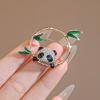 New Chinese Style Panda Brooch - Cute Rising Bamboo Animal Pin for Jackets