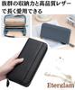 Long Genuine Large Card Business Round Zipper [Eterglam] Women's Wallet, Garçon Wallet, Leather, Capacity, Wallet, (Dark Green)