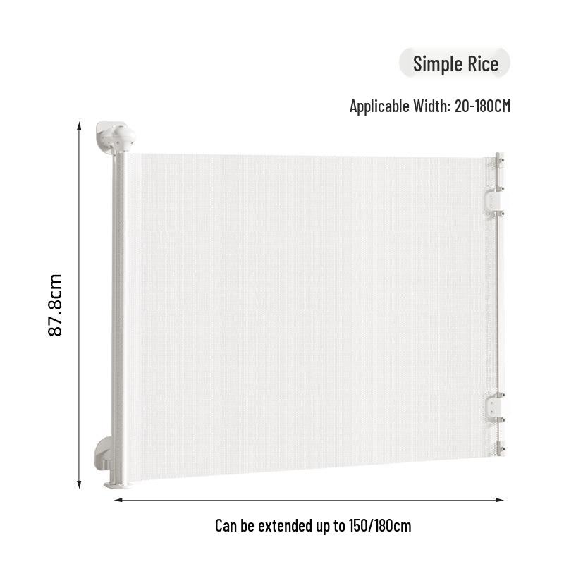 Retractable No-Drill Pet and Child Safety Gate for Indoors and Staircases