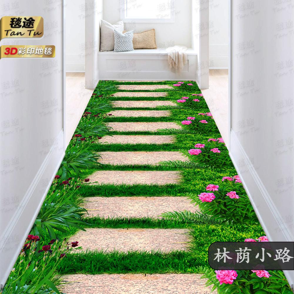 

Trimmable entrance hall mat European anti slip fully covered carpet for hotel hallway living room staircase 60X100CM