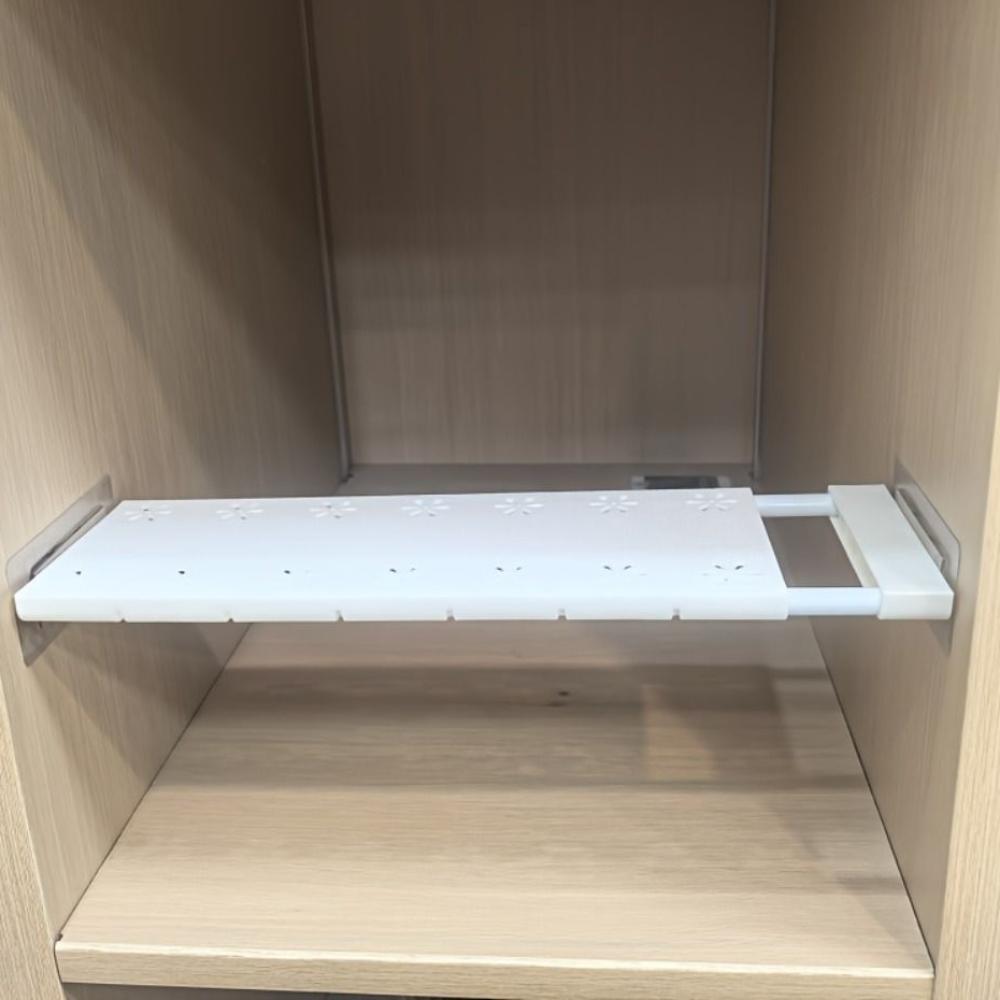Extensible Wardrobe Storage Dividers Non Perforated Locker Storage Rack Closet Tension Shelf  Home