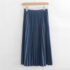 Elegant A Line Pleated Skirt Spring Summer Long Skirt Women Casual High Waisted Maxi Skirts EMA