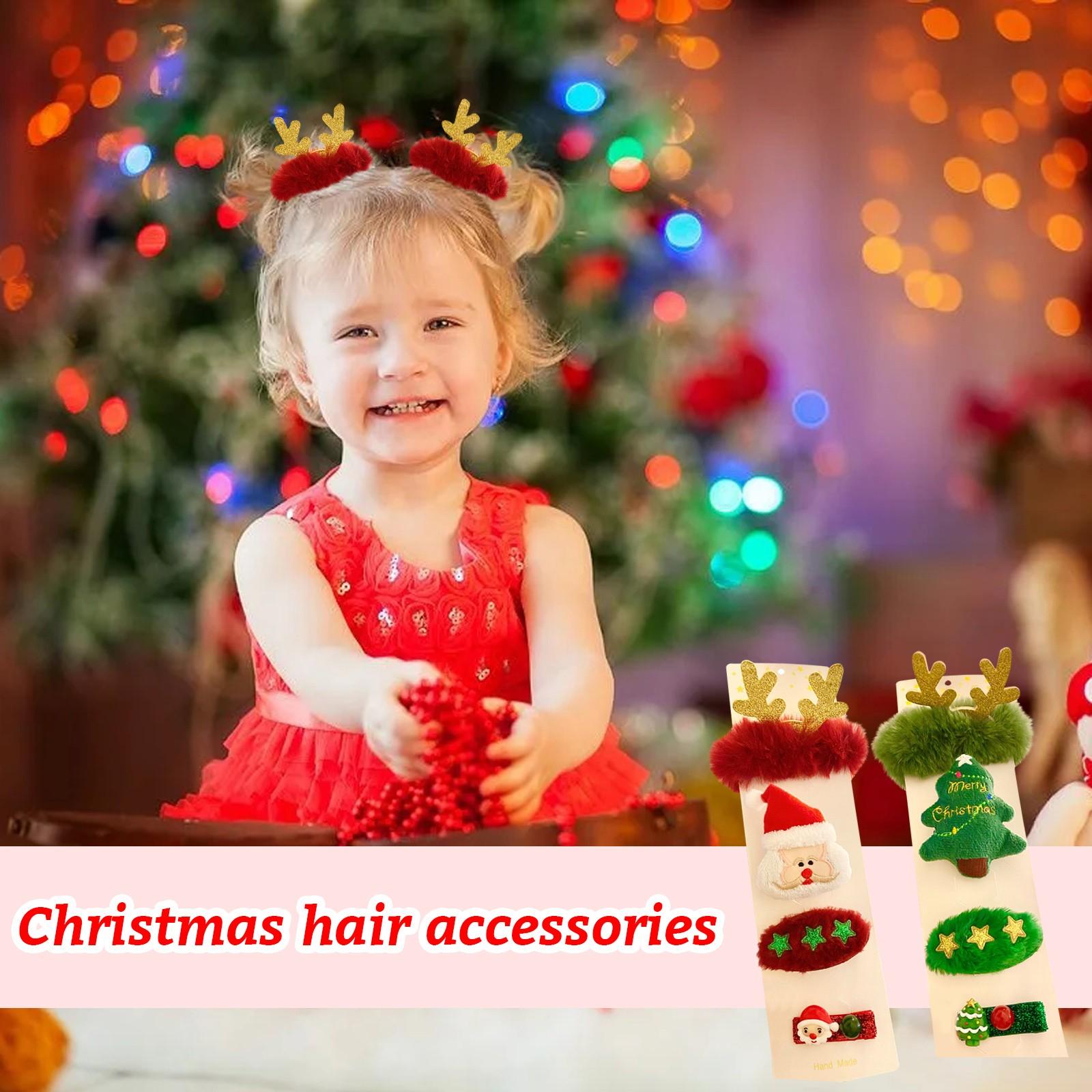 

Рождественский мультфильм резинка брошь заколка аксессуары для волос набор праздничные подарки для пожилых людей заколки для рождественской елки детские рождественские подарки One Size красный