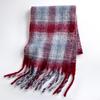30*160cm Winter Imitation Cashmere Stripe Scarf Men's and Women's Warm Scarf Thickened Tassel Shawl Pashmina Bufandas