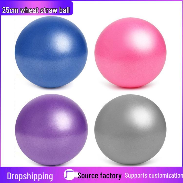 25cm Wheat Straw Pilates Yoga Ball - Balance Fitness for Kids & Pregnant Women